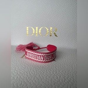 Dior Friendship Bracelet Hot Pink Woven